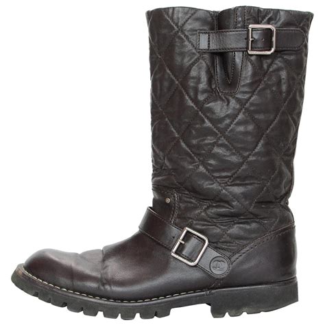 chanel quilted biker boots|chanel boots online.